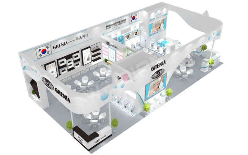 特裝展臺韓國EOS美博會廣州廣交會展臺設(shè)計搭建 特裝展臺韓國EOS美博會廣州廣交會展臺設(shè)計搭建